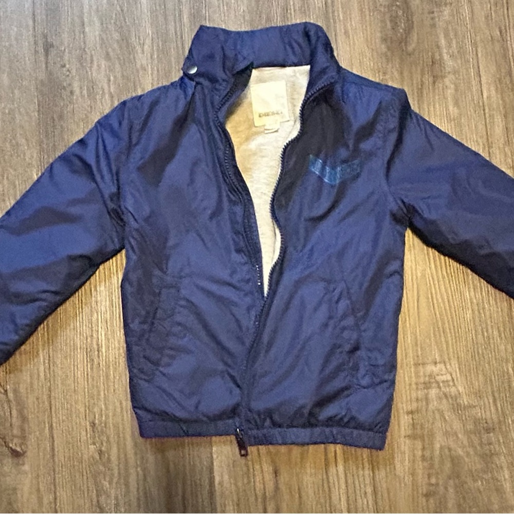 Diesel Kids Blue Navy Raincoat Coat Like New
